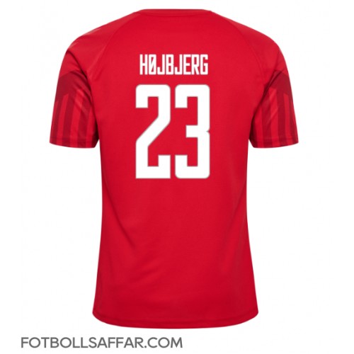 Danmark Pierre-Emile Hojbjerg #23 Hemmatröja VM 2022 Kortärmad